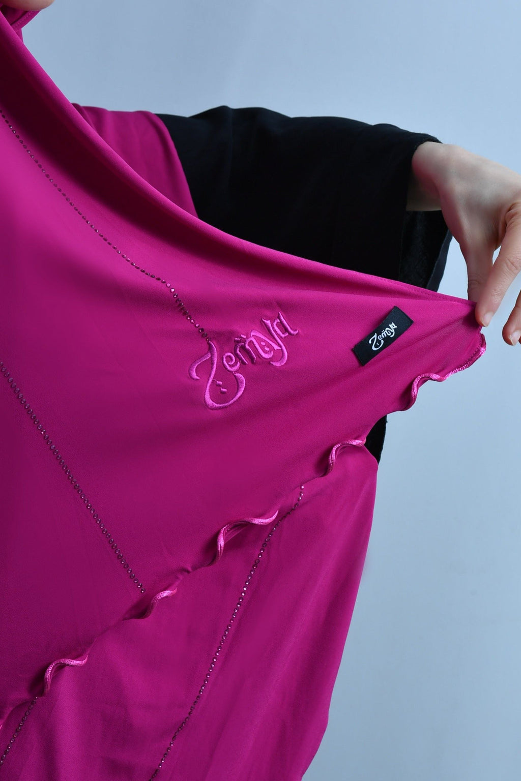 Deep Pink - Rhinestone Premium Hijab