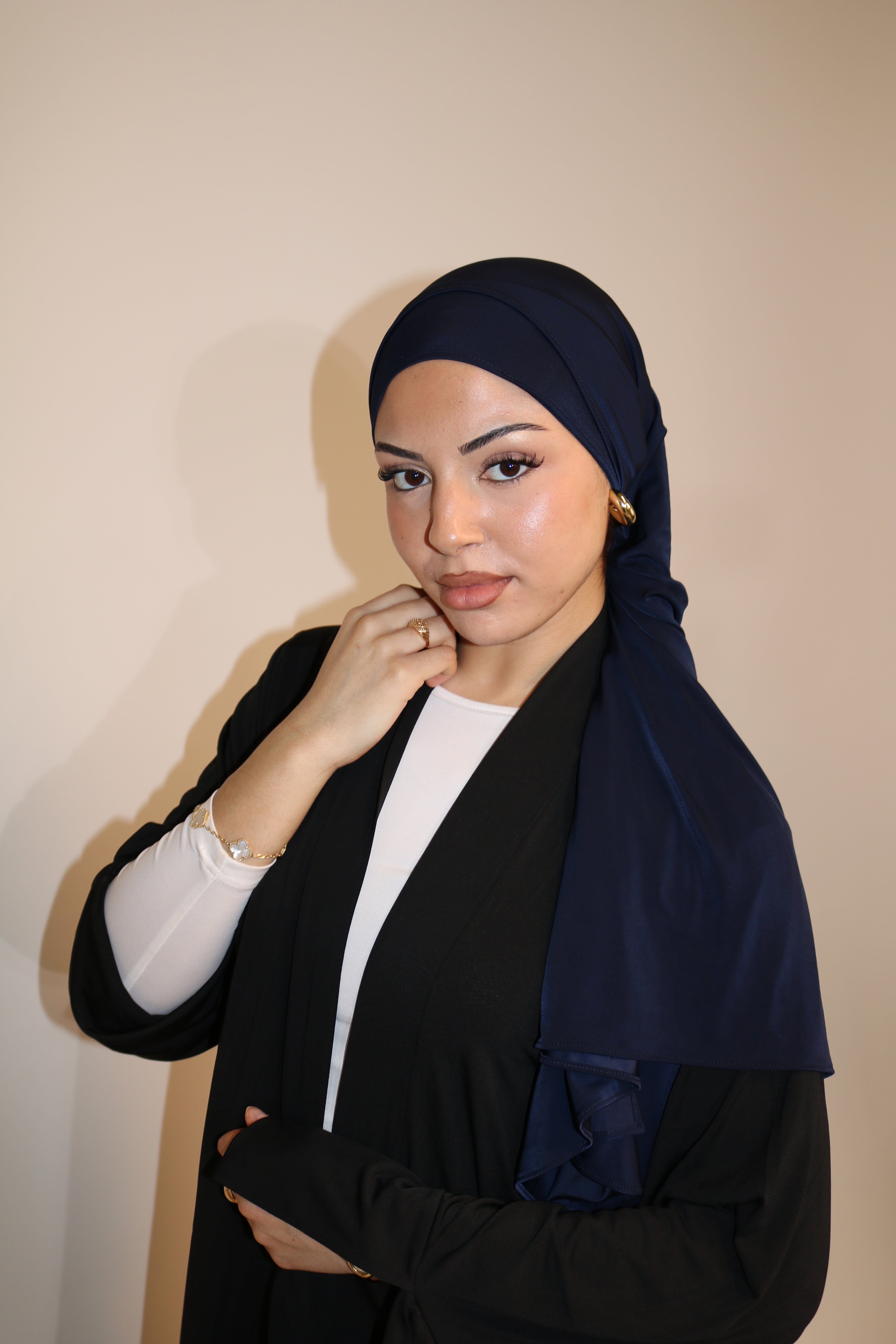 Navy Blue - Liquid Jersey Hijab