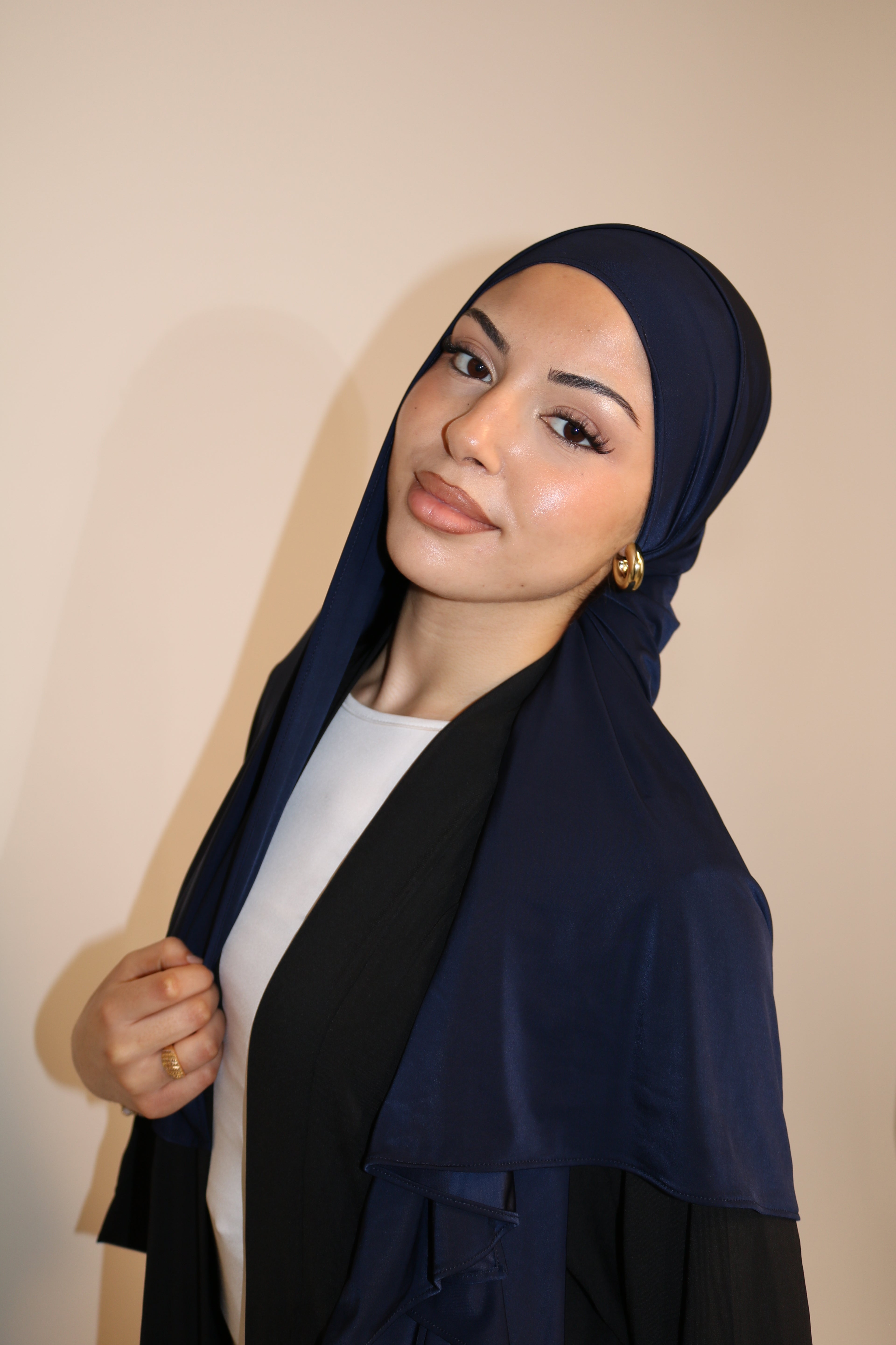 Navy Blue - Liquid Jersey Hijab