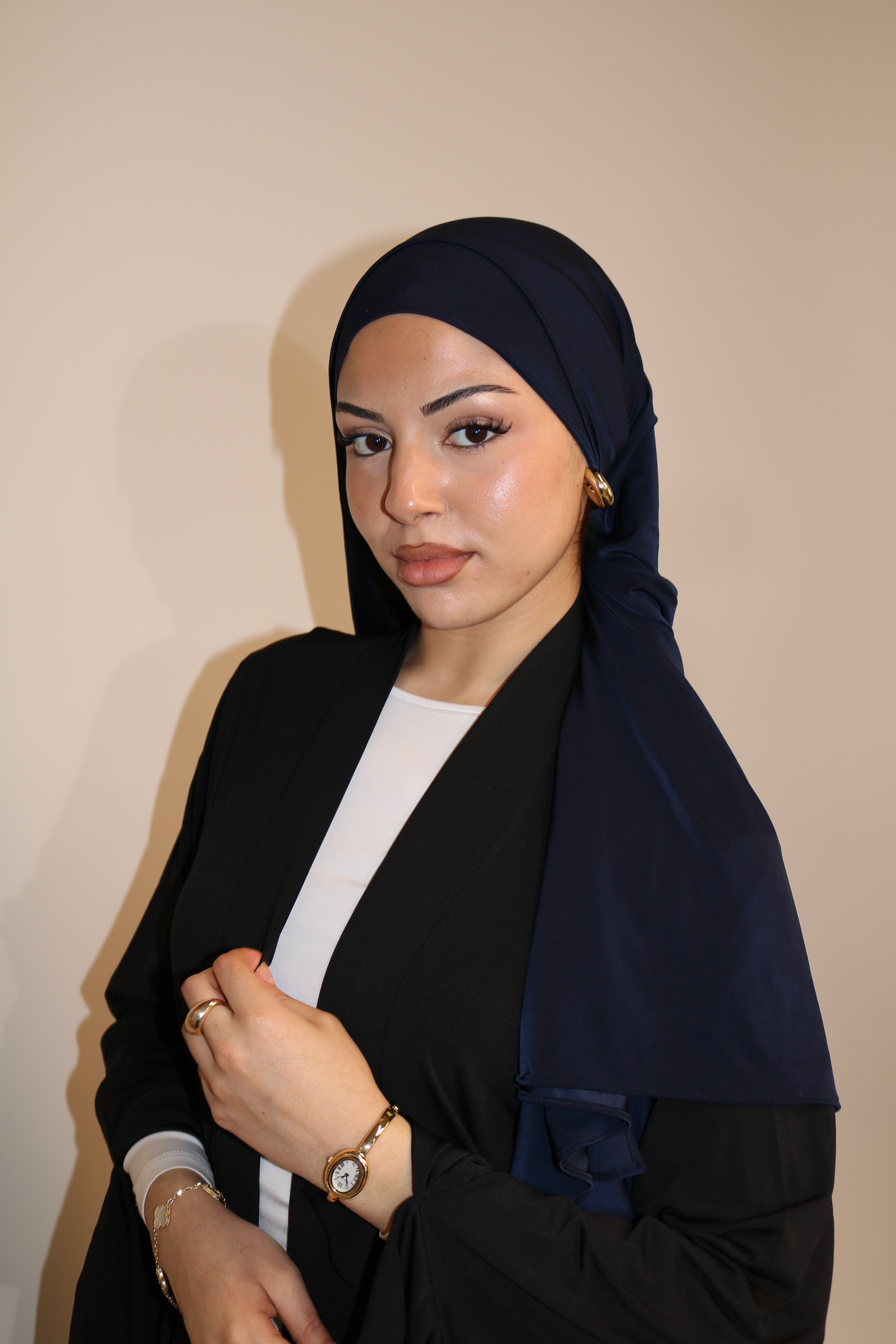 Navy Blue - Liquid Jersey Hijab