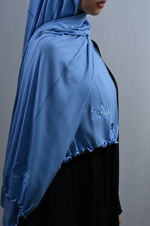 Baby Blue - Rhinestone Premium Hijab
