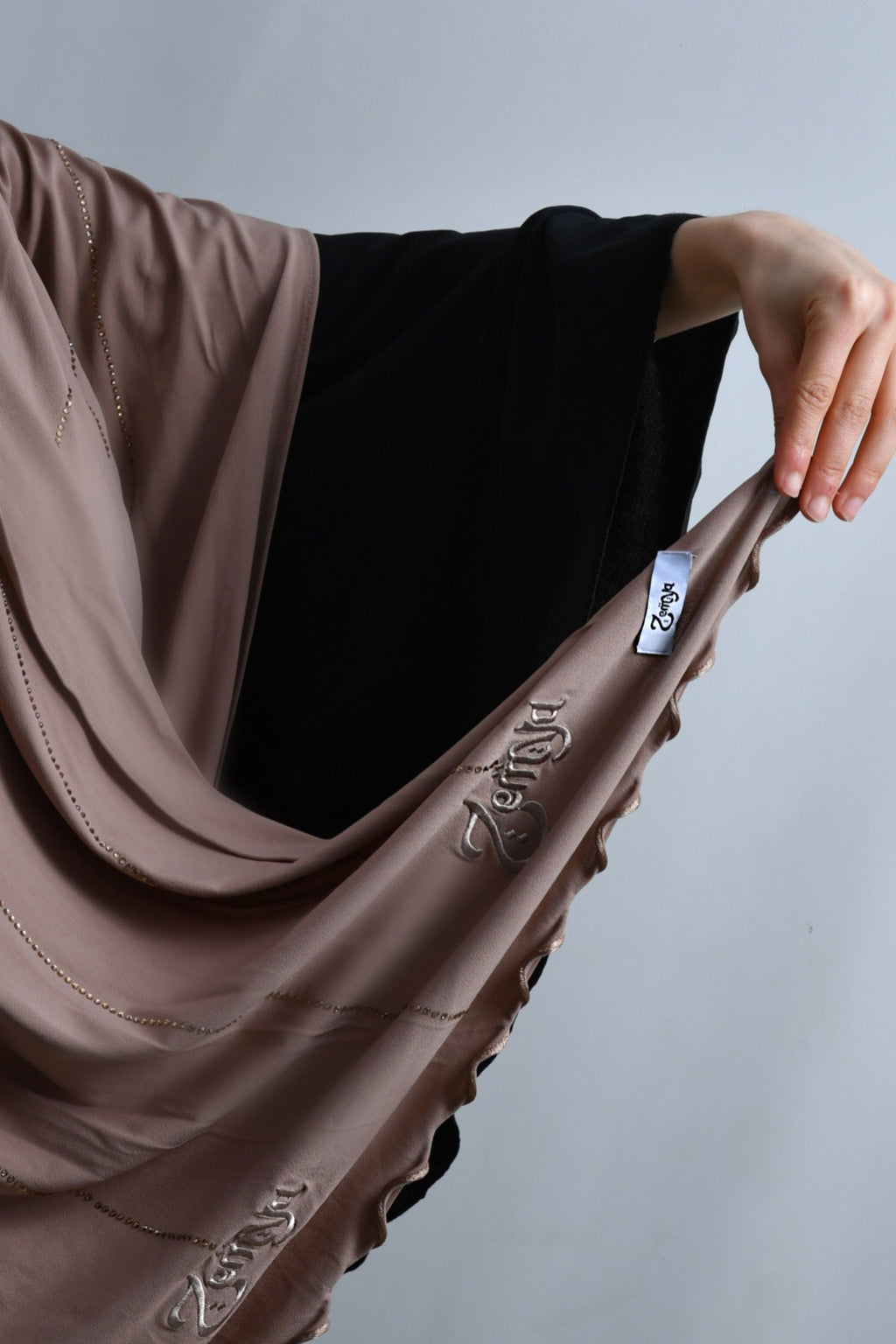 Mocha - Rhinestone Premium Hijab