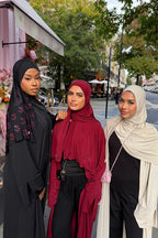 Aurora Noir - Liquid Rhinestone Hijab