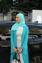 Azul - Black Rope Rhinestone Premium Hijab