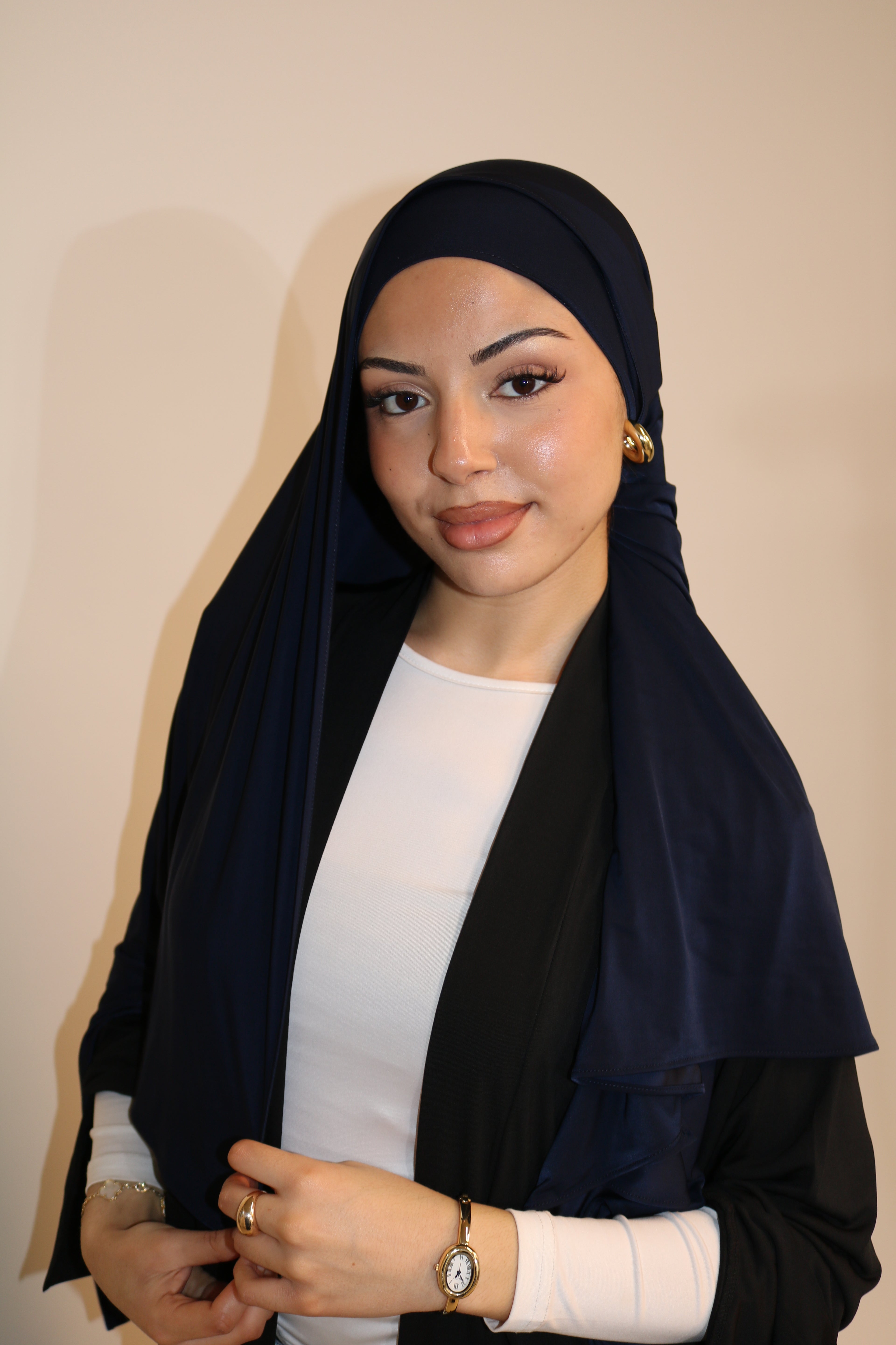 Navy Blue - Liquid Jersey Hijab