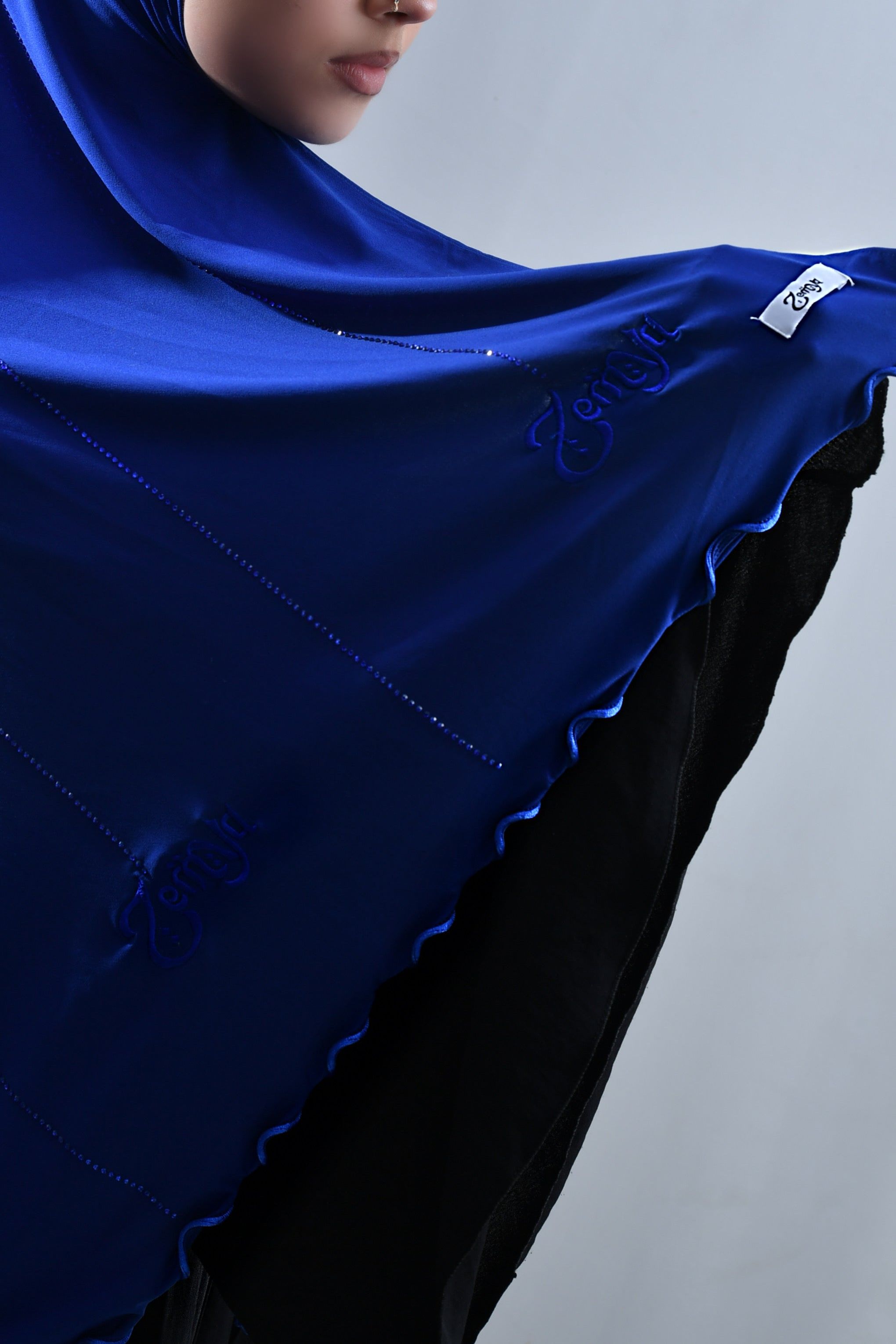 Royal Blue - Rhinestone Premium Hijab