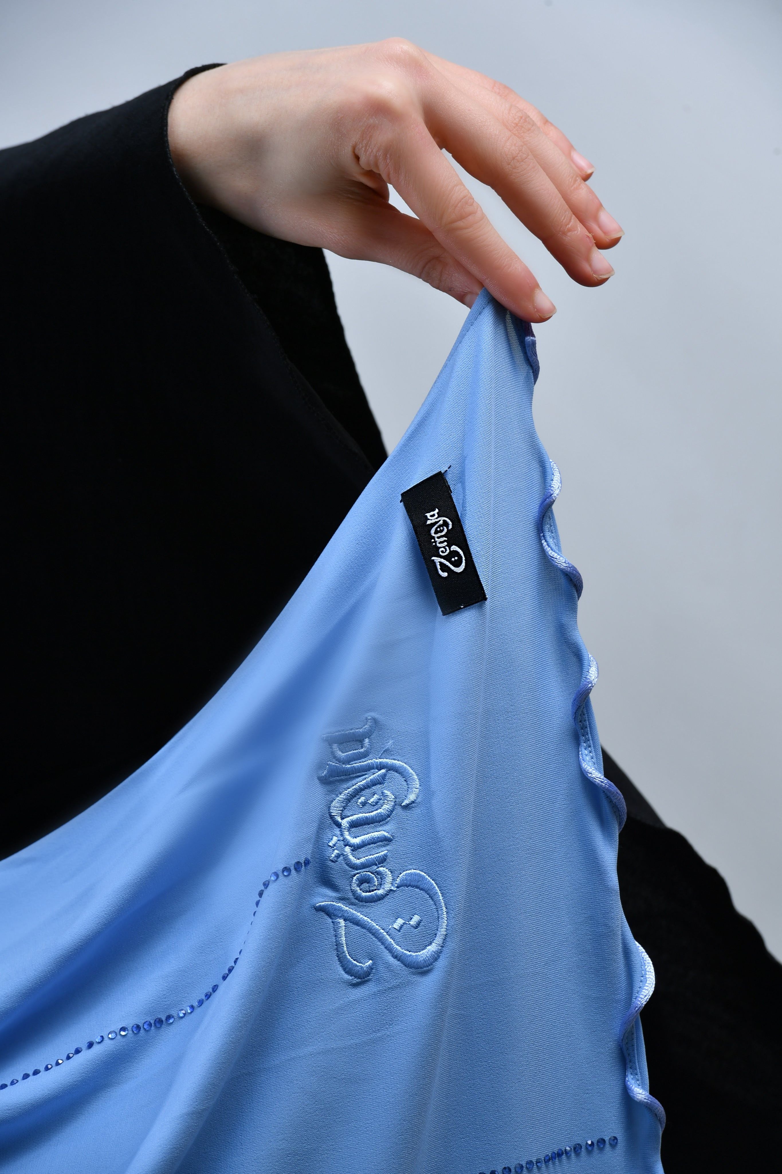 Baby Blue - Rhinestone Premium Hijab