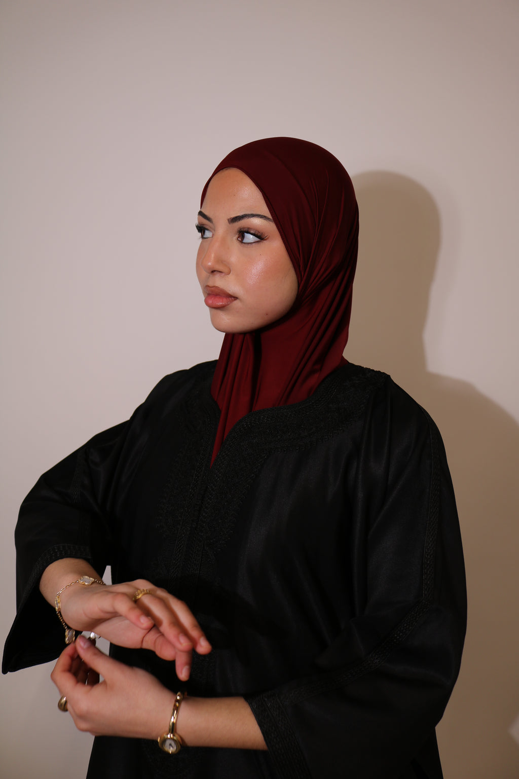 Burgundy - Liquid Jersey