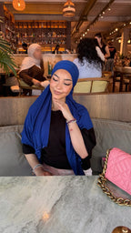Royal Blue - Rhinestone Rope Premium Hijab