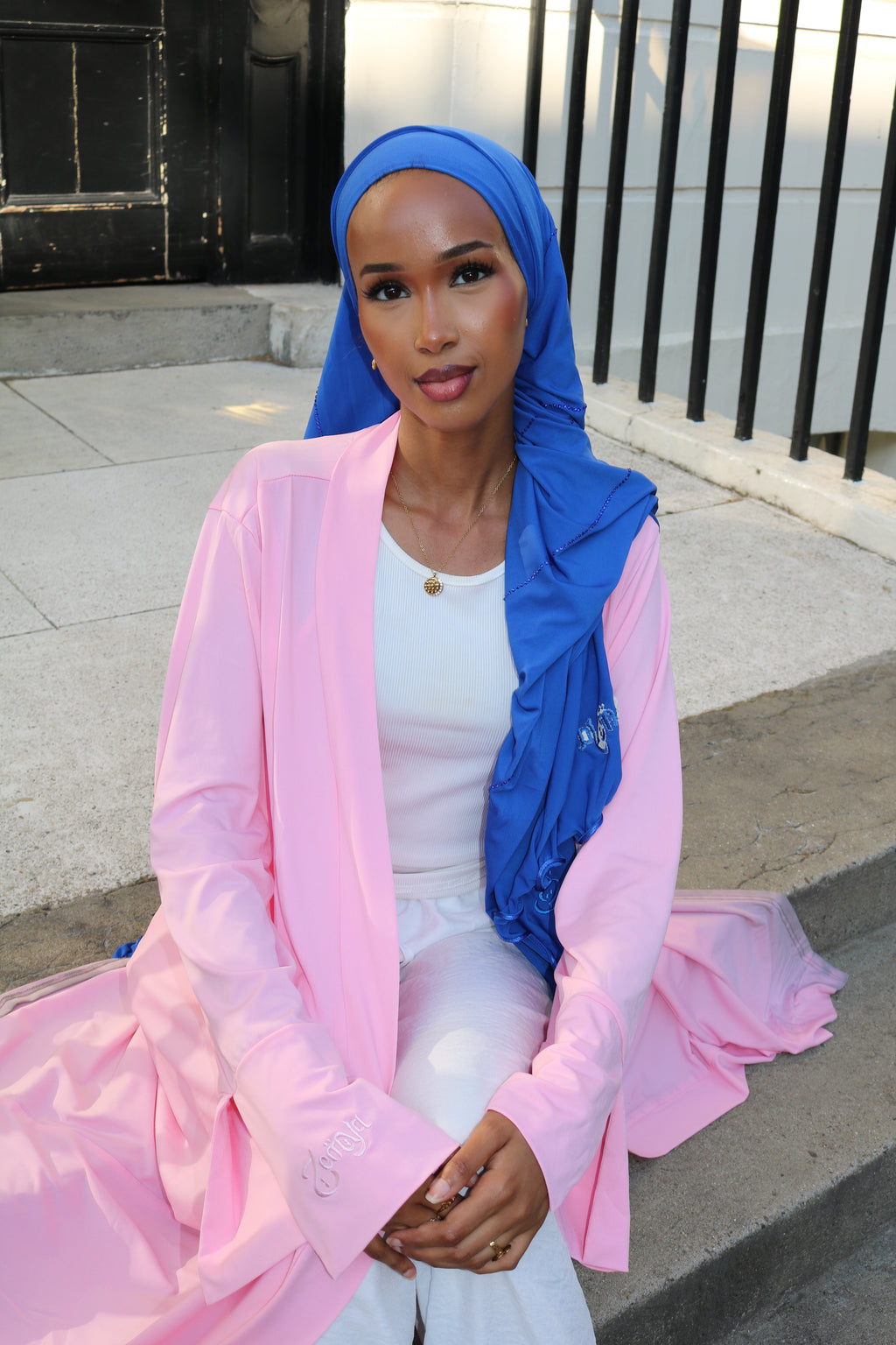Royal Blue - Rhinestone Rope Premium Hijab