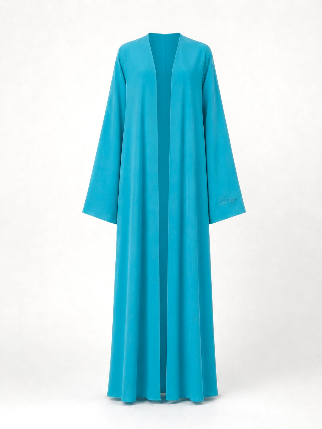 (Pre-Order) Open Premium Jersey Abaya - Aqua