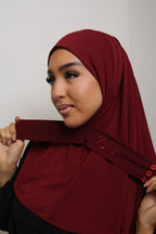 Burgundy - Instant Premium Hijab
