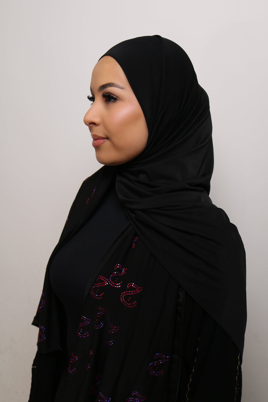 Aurora - Blue-Purple Liquid Rhinestone Hijab