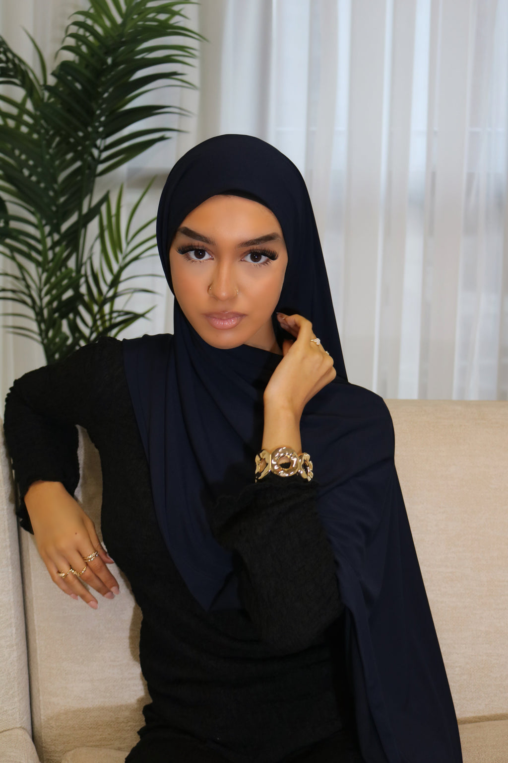 Navy Blue - Premium Hijab