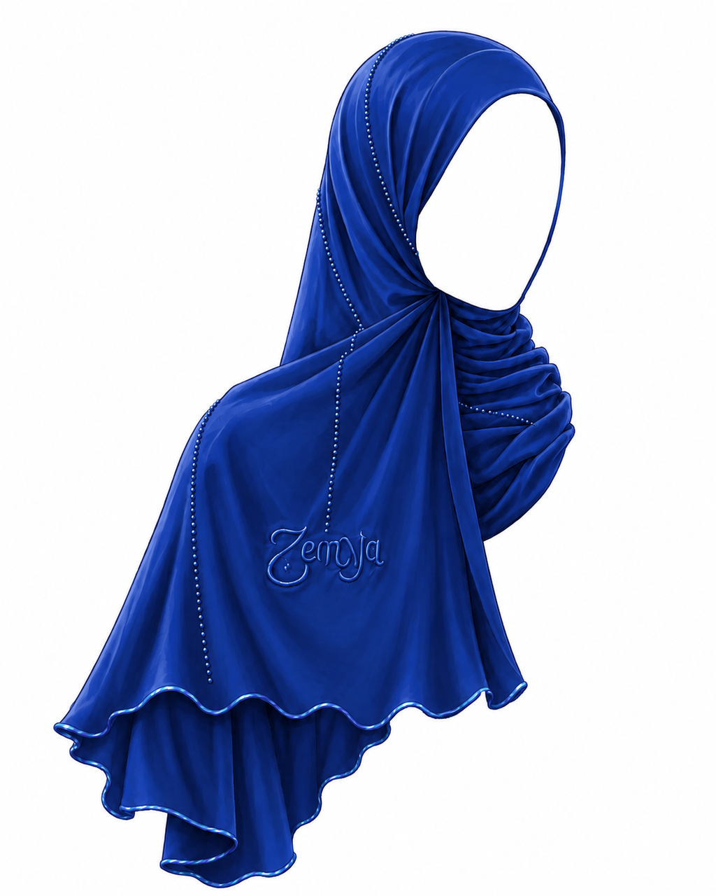 (Pre-Order) Royal Blue - Rope Rhinestone Hijab
