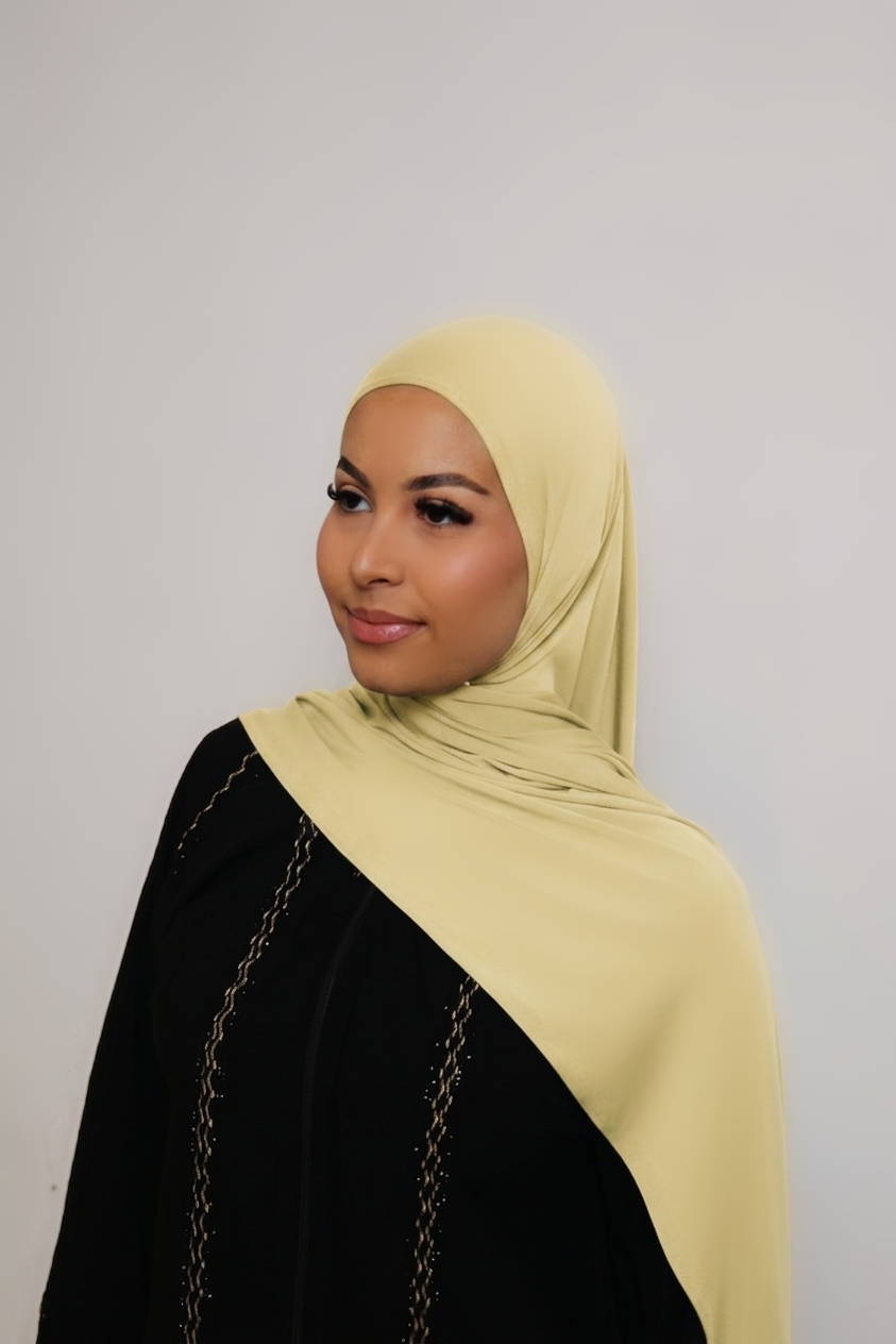 (Pre-Order) Butter Yellow - Premium Jersey Hijab