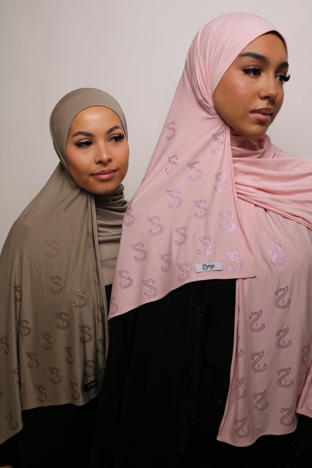 Mocha - Liquid Rhinestone Hijab