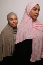 Mocha - Liquid Rhinestone Hijab