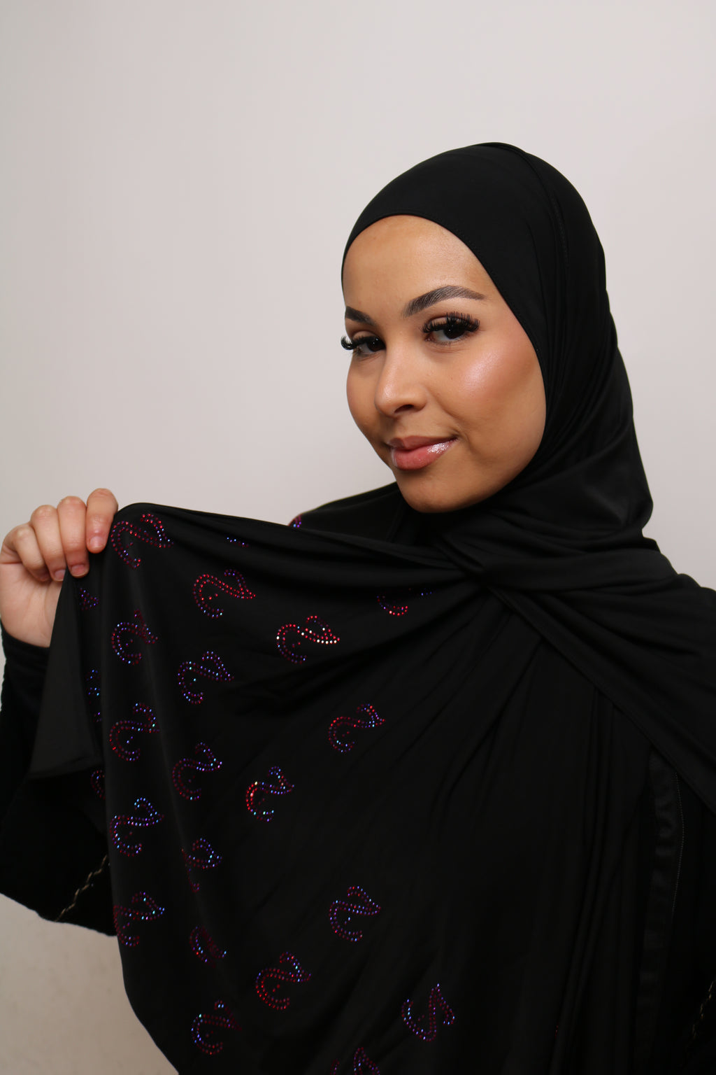 Aurora - Blue-Purple Liquid Rhinestone Hijab